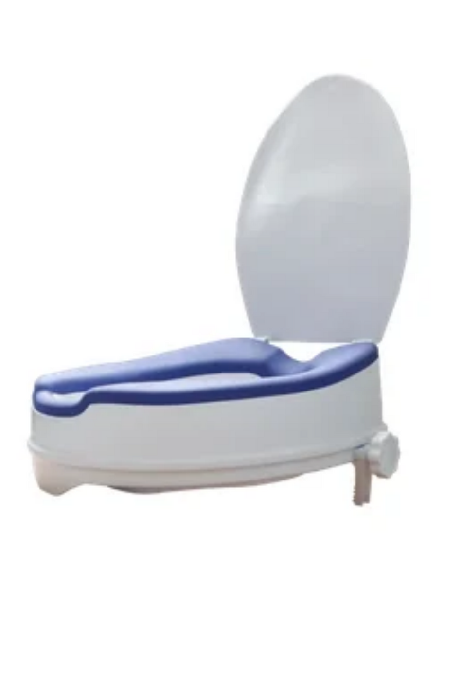 Nasadka toaletowa podwyższająca 10 cm AT51208 – miękka, z pokrywą, do 180 kg