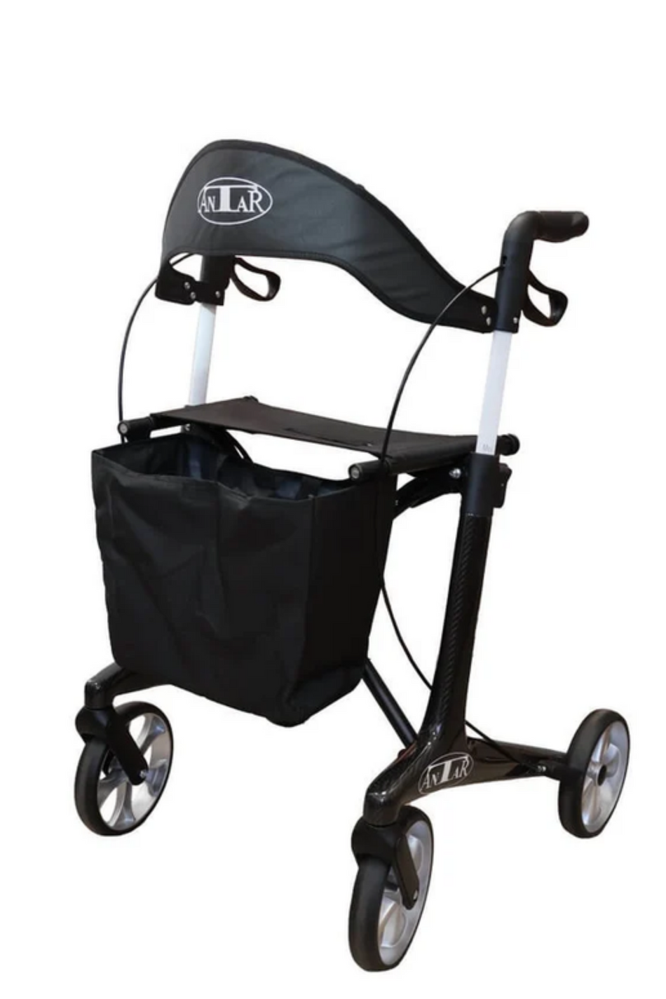 Superlekki rollator z włókna węglowego AT15047 – tylko 5,9 kg, wytrzymałość do 150 kg